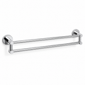 Porte-serviettes double chromé à barres parallèles 60 cm