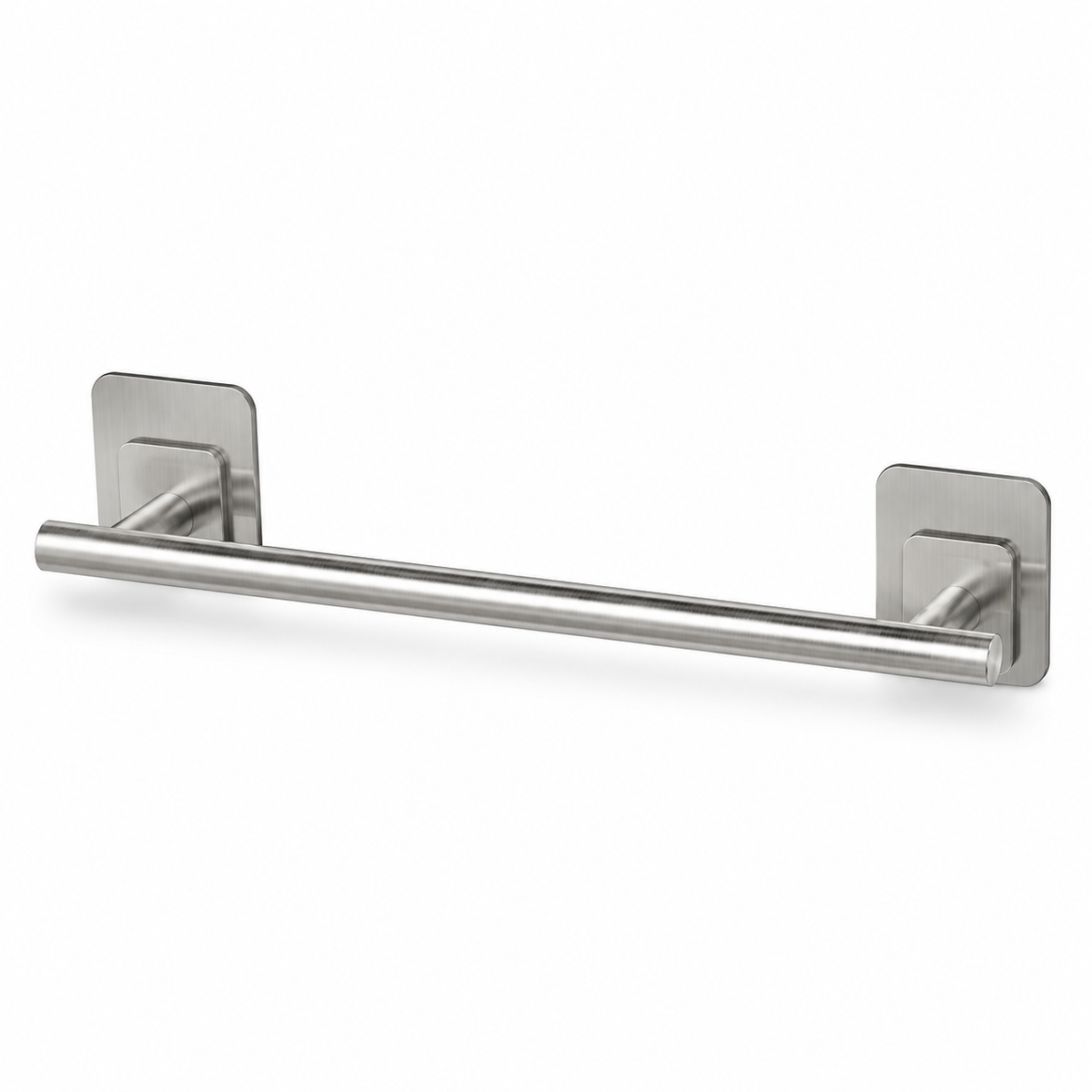 Porte-serviette adhésif inox brossé sans perçage 35 cm