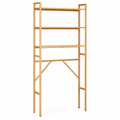 Étagère au-dessus des toilettes en bambou à trois niveaux 60x25x165 cm