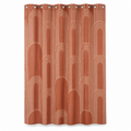 Rideau de douche terracotta à motif arches modernes 180x200 cm