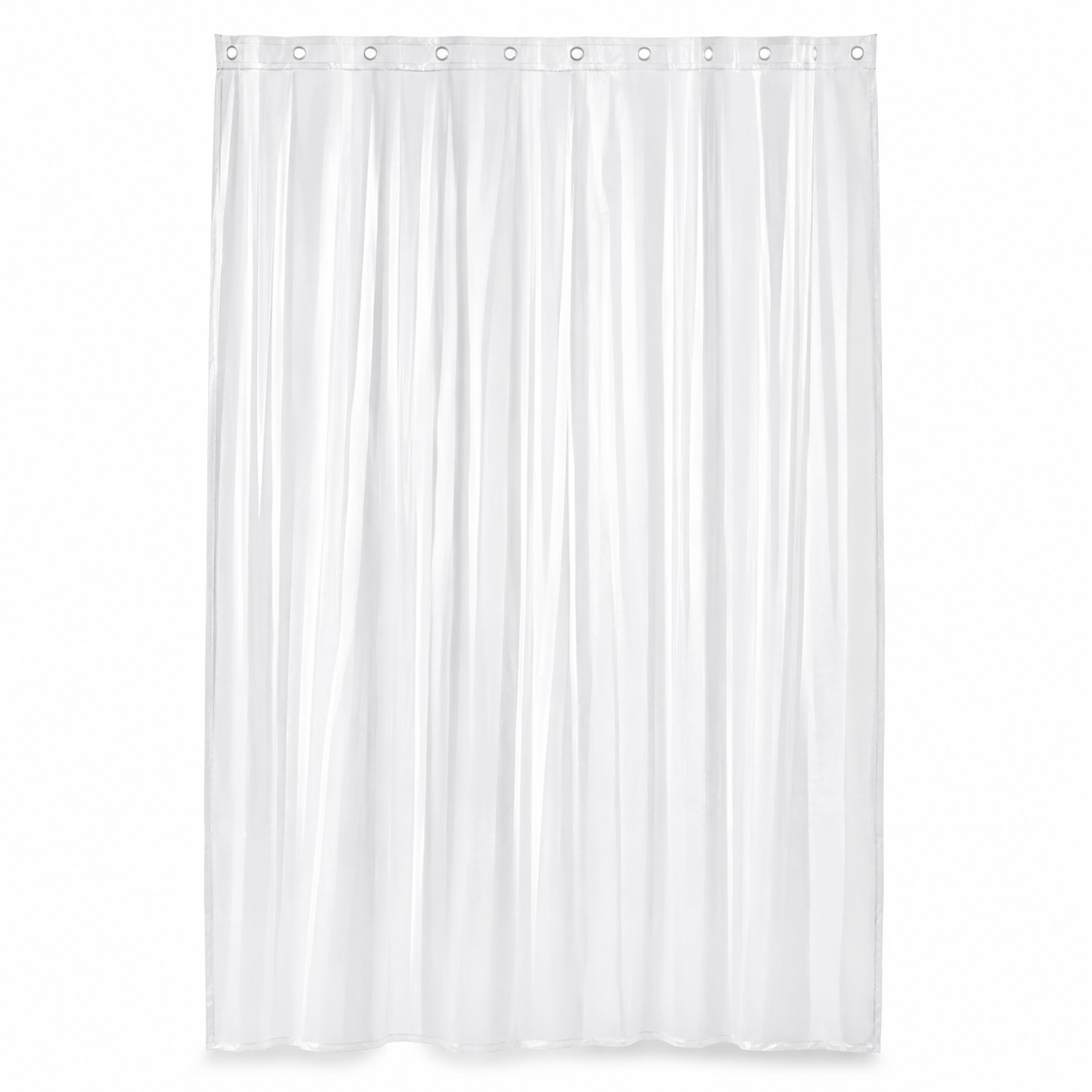 Rideau de douche transparent en PEVA sans motif 180x200 cm