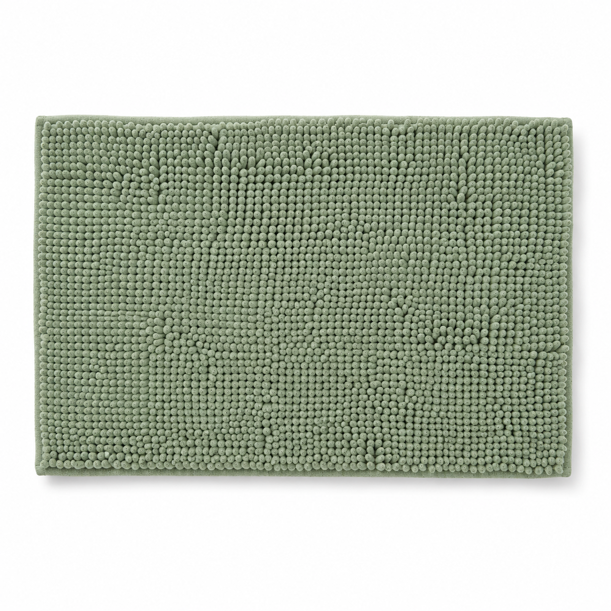 Tapis de bain chenille vert sauge moelleux 50x80 cm