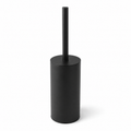 Brosse WC noire mate avec support fermé en acier inoxydable 39 cm