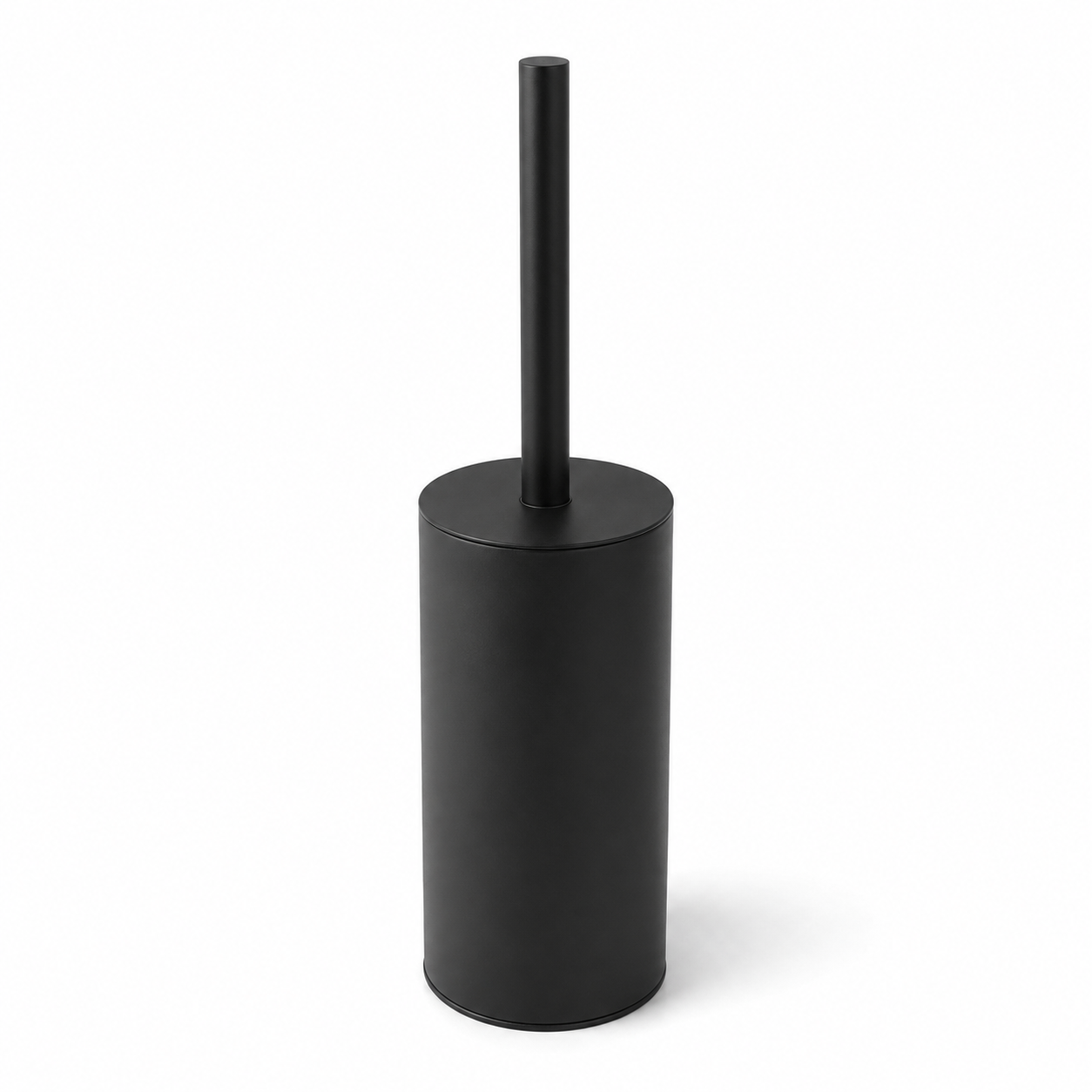 Brosse WC noire mate avec support fermé en acier inoxydable 39 cm