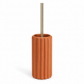 Brosse WC terracotta avec pot en céramique cannelée 39 cm