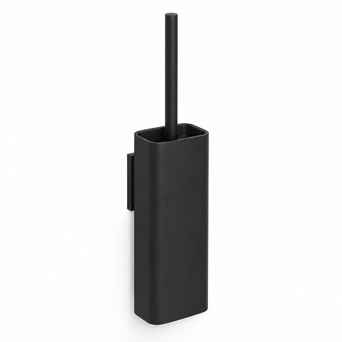 Brosse WC murale noire au profil extra fin 40 cm