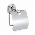 Porte-papier toilette chromé avec couvercle protecteur 16 cm